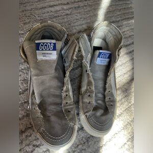 Golden Goose Deluxe Brand White Leather Distressed Sneakers Size 38 EU